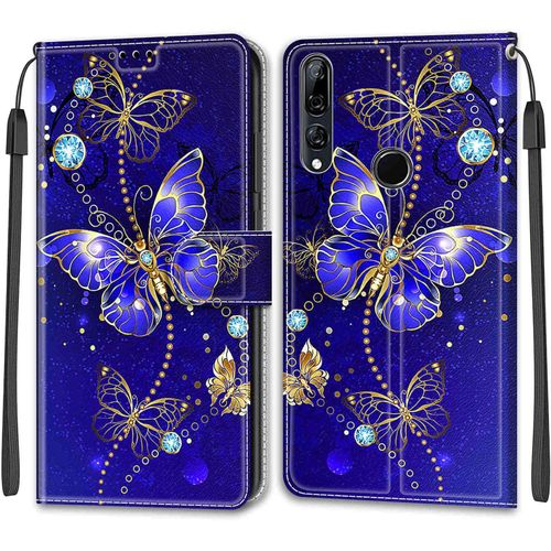 Kal-Coque Pour Huawei P Smart Z / Y9 Prime 2019 / Enjoy 10 Plus Housse Pu Cuir À Rabat Housse Étui Avec [Carte Fentes] [Fonction Stand] Compatible Pour Honor 9x / Honor 9x Pro