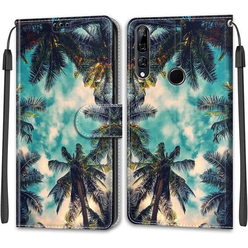 Kal-Coque Pour Huawei P Smart Z / Y9 Prime 2019 / Enjoy 10 Plus Housse Pu Cuir À Rabat Housse Étui Avec [Carte Fentes] [Fonction Stand] Compatible Pour Honor 9x / Honor 9x Pro