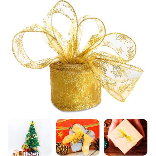 Noël Ruban Organza Ruban de l'Arbre de Noël Parfait pour W