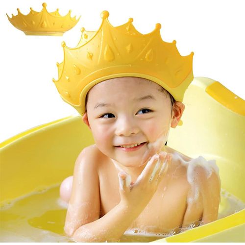 Jaune - 15*13cm, Bonnet De Bain Bébé, Masque De Bain Bébé, Bonnet De Bain Enfant 0-9 Ans, Masque Bonnet De Bain Enfant Réglable, Protège Les Yeux Et Les Oreilles Des Enfants