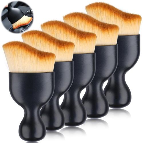 Lot De 5 Brosses De Nettoyage Pour Voiture, Pour Le Moteur, Le Tableau De Bord, Les Bouches D'aération Et L'intérieur