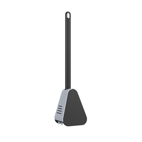Brosse de Toilette en Silicone pour Golf, Brosse de Toilette Murale à Long Manche Brosse WC de Golf Tête de Brosse de Golf en Silicone avec Supports, pour Salle de Bain (Noir)