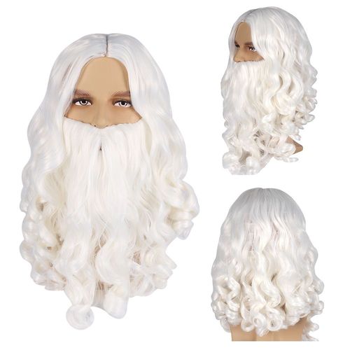 Père Noël Barbe, Perruque Full Set Barbe Blanche Perruque Europe Améric