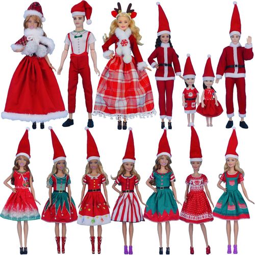 Barbie de Noël la mode costume, 14 pièces, 14 poupée accesso