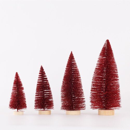 4 Pcs Mini Sapin De Noël Set De Table, Décorations De Noël, Pin