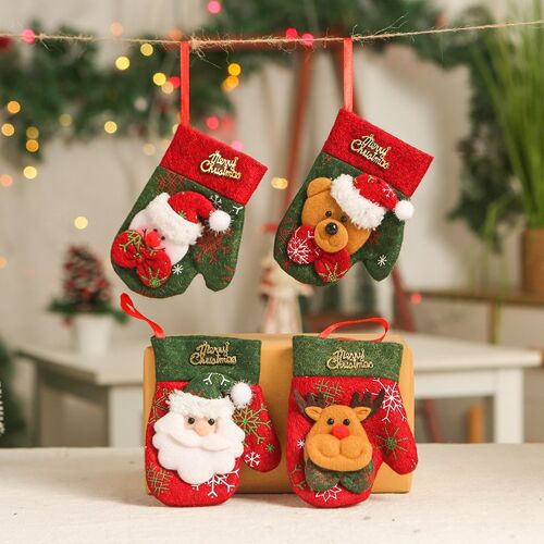3 pièces décoration de Noël petit bas de Noël non tissé arbr