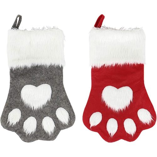 Chien pattes de Chat de Noël, des Bas, en Peluche Suspendus Chaussettes pour Hol