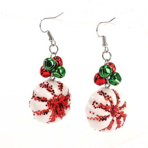 Noël élément de boucles d'oreilles avec bell filles mignon festival atm