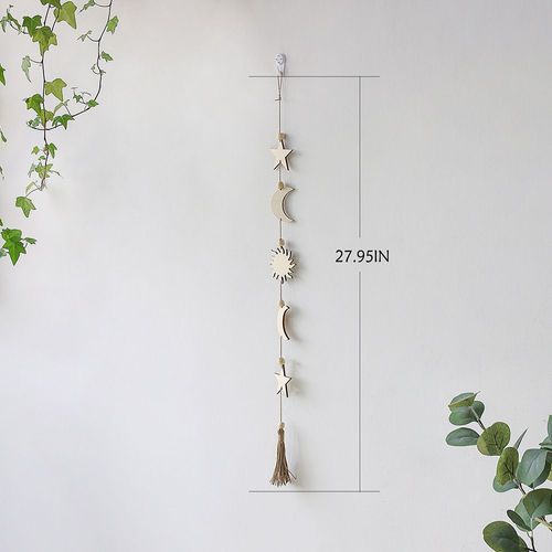 Décoration Murale En Forme De Lune Avec Chaînes, Idéale Pour Le Bureau, La Chambre D'enfant Ou La Fenêtre