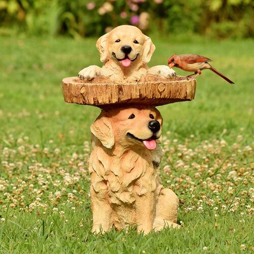 Bain D'oiseaux D'extérieur, Mangeoire Pour Chiots, Fontaine En Résine Pour Décoration De Jardin