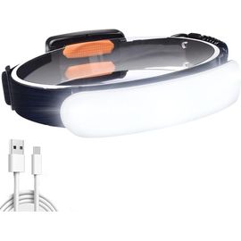 Lampe Frontale À Led, 600 Lumens, Usb Rechargeable, Étanche, 3 Modes D'éclairage, Lampe Frontale Cob Avec Rétro-Éclairage Led, Pour Camping, Vélo, Course, Pêche Visiter La Boutique