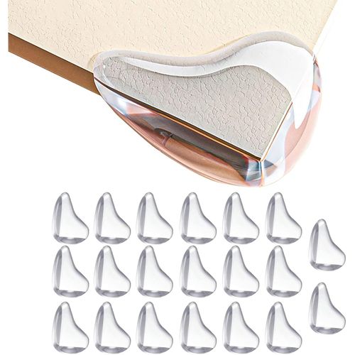 Protection Des Coins Et Des Bords, Lot De 20 Protections De Pare-Chocs Pour Bébés Et Enfants, Protection Autocollante Transparente, Pour Coins De Tables Et De Meubles