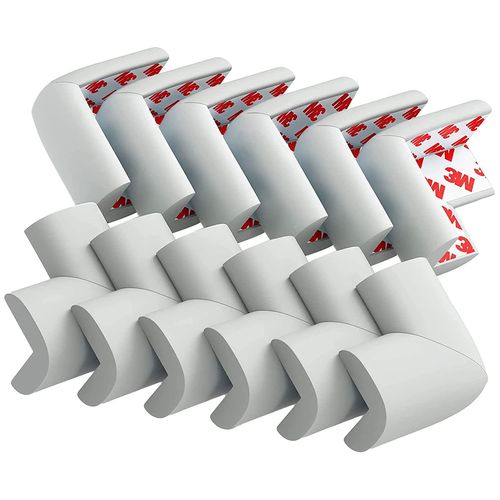 20 Protections Coins En Caoutchouc - Coussin Large Pour Protection Maximale De Bébé - Protège-Coin De Table - Avec Adhésif Double Face 3m Pré-Fixé - Produit Certifié