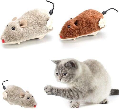 Jouet Pour Chat - Jouet En Peluche Amusant Pour Animal De Compagnie - Jouet En Forme De Souris - Jouet À Remonter - Cadeau Pour Chat - Accessoires De Qualité Supérieure