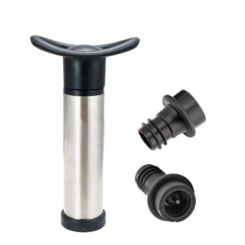 Kit De Conservation Du Vin Sous Vide, 1 Accessoire De Conservation De La Pompe À Vide, Avec 2 Bouchons De Vin Rouge, Utilisé Pour Conserver Le Vin Et Le Garder Frais