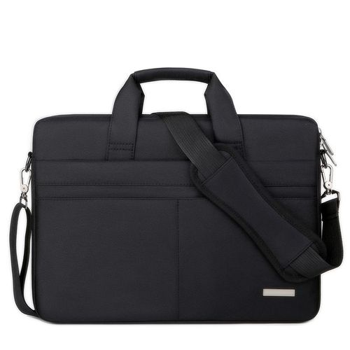 Sacoche Ordinateur Portable 15.6 Pouces Imperméable Mallette Sac pc Tablette Ordinateur Cartable Sac à Bandoulière Cadeau pour Hommes Femmes Collège Cours Travail Affaires Voyage Noir,41cm * 30cm