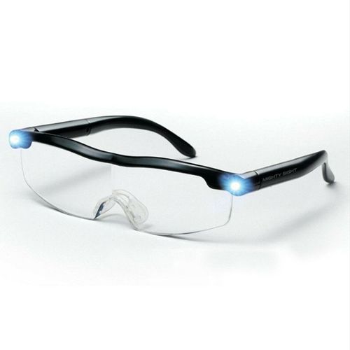 Lunettes de lecture loupe avec éclairage LED, grossissement 160 %, idéales pour la lecture, tous les travaux de précision, la couture, la réparation, l'horlogerie et l'artisanat, 2 pièces