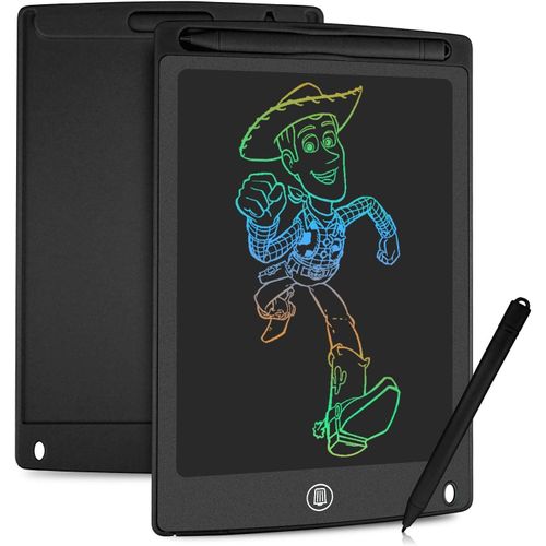 Tablette d'écriture LCD colorée de 8,5 pouces (noire), tablette à dessin de 8,5 pouces
