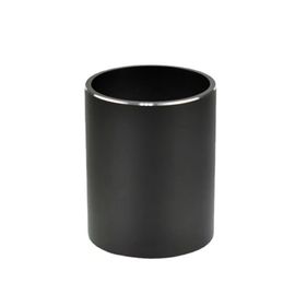 Pot À Crayons Rond En Alliage D'aluminium (Noir), Organiseur De Bureau Rond En Métal Et Aluminium Pour Le Bureau, L'école, La Maison Et Les Enfants, Fond En Silicone Antidérapant