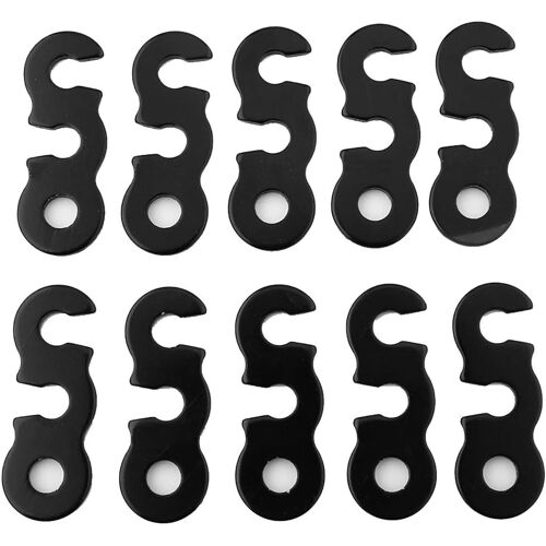 Tendeur De Corde Cam(Noir), Aluminium Tente Guyline Coureur Tendeur Tente Auvent Corde Accessoires Trois Yeux Boucle De Corde Ouverte
