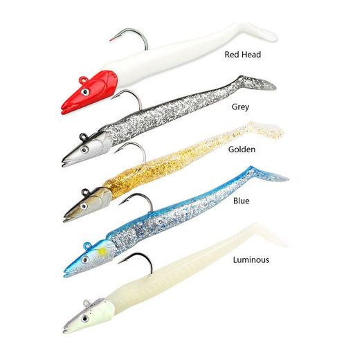 Leurres De Pêche Souples Croch 10 Pièces Avec Tête Plombée Et Queue En T 11 Cm Pour La Pêche En Mer