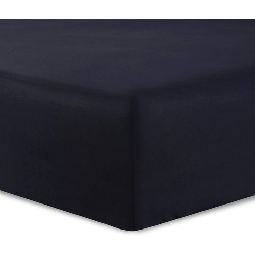 Tianyi-Vision - Drap Housse 140 X 190 Cm - Coloris: Noir - 100% Coton: 57 Fils - 4 Coins Élastiques
