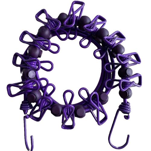 Corde à linge portable 5 pièces, avec 12 armoires, corde à linge de voyage coupe-vent, corde à linge élastique extensible dans le jardin, hôtel de villégiature, corde à linge pour balcon