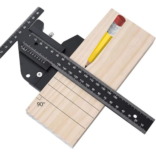 Règle multifonction pour le travail du bois, règle à tracer en T, outil de mesure pour le travail du bois, outil de menuiserie