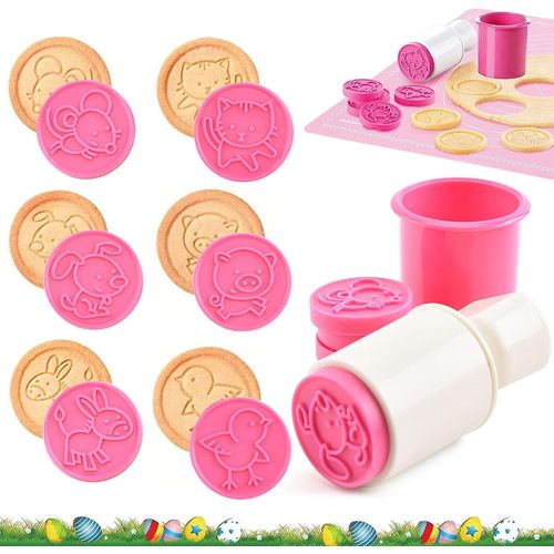 Moules De Tampons À Biscuits 3d De Pâques, 6 Modèles De Tampons À Biscuits, Adaptés À La Pâtisserie Diy, À La Décoration De Biscuits, Aux Cadeaux Pour Enfants