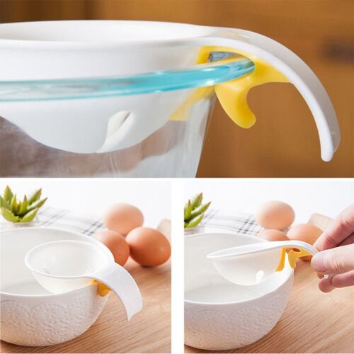 Mini-Jaune D'oeuf Blanc Séparateur Avec Support En Silicone En Plastique Blanc Jaune D'oeuf Seperator Separator Cuisine Cuisine Gadget Sieve Outil