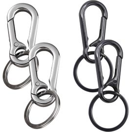 Lot De 4 Mousquetons Porte-Clés En Métal, Amovibles, Antirouille, À Suspendre Au Sac À Dos, Pour Voyage Et Camping