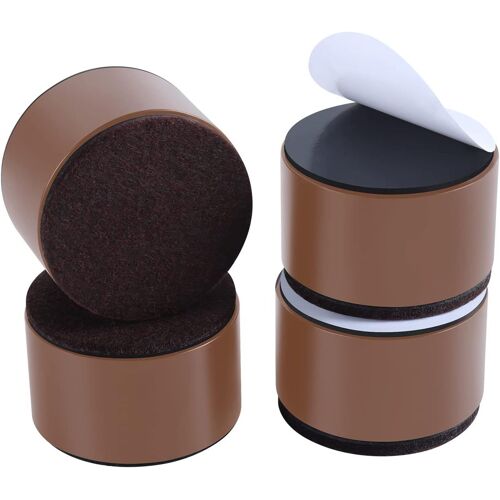 Marron - 60*50mm support de meuble en acier, support de pied de lit et de table, support de 4 meubles, pied de lit pour canapé.