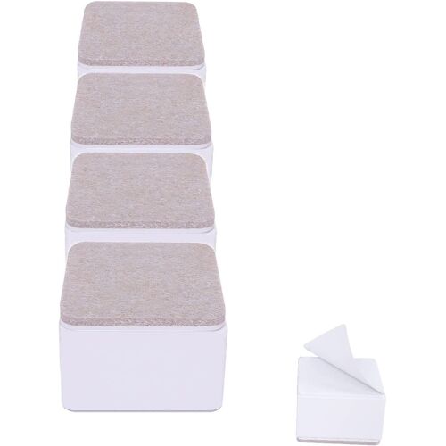 Blanc - Les coussins de matelas ajoutent 2"" de hauteur, support en acier robuste 10,000 lbs, coussins de table, coussins de chaise ou coussins de canapé, ensemble de 4 coussins de meubles.