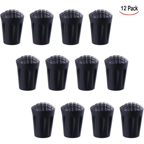 12 Pièces/6 Paires De Protections En Caoutchouc Pour Bâtons De Marche Et De Trekking