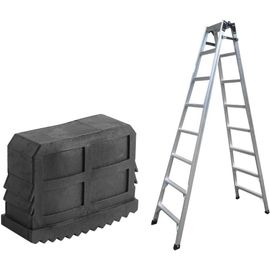 Embouuut d'échelleee,4 Paire Pieds d'échelle, Embout Caoutchouc de Pied d'echelle, Tapis de Pied d'escabeau, Antidérapant Coussinets d'extension Couvercle d'échelle Accessoires de pièces