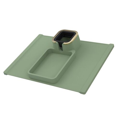 Plateau Porte-Gobelet De Canapé, Plateau De Table Inclinable En Silicone Anti-Déversement Et Anti-Dérapant, Télécommande Solide Et Lestée/Collations/Porte-Gobelet De Bras De Canapé De Téléphone Portab