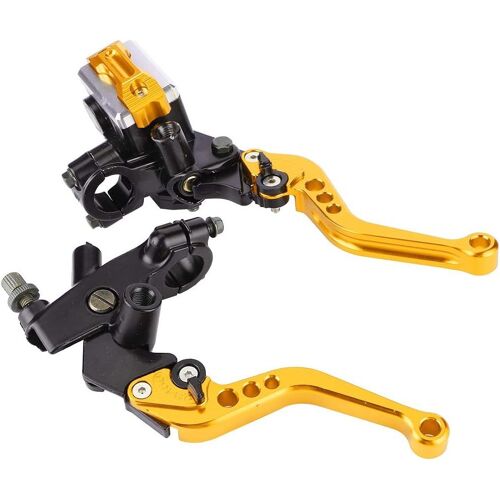 (Or) Levier D'embrayage Et De Frein, 1 Paire De Leviers D'embrayage Universels De 22 Mm Pour Moto, Maître-Cylindre D'embrayage, Réservoir De Frein