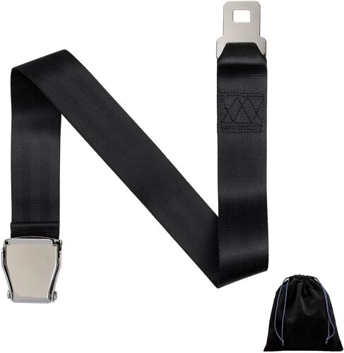 Rallonge de ceinture de sécurité d'avion, universelle et réglable, avec boucle en acier inoxydable, 50-84 cm, pour les voyages