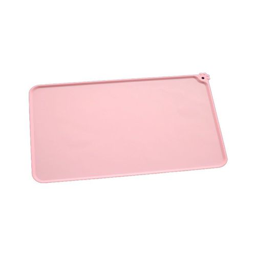 Rose De Silicone Imperméable Bol D'animaux Mat - 48 X 30 Cm