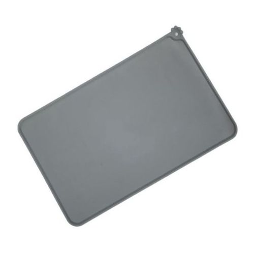Gris Imperméable De Silicone Bol D'animaux Mat - 48 X 30 Cm