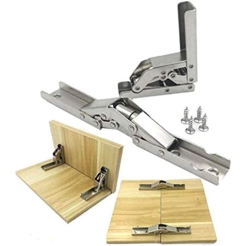 jum-Porte Pliante À 90 Degrés/Charnière D'Étagère Pièces DeMeubles De Cadre De Table À Support Dissimulé(2 Pièces)