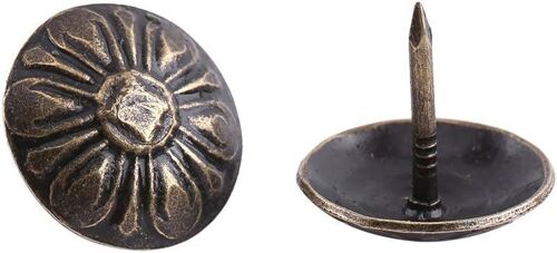 100 pièces Vintage Antique clous décoratifs Bronze fer décoratif canapé meubles rembourrés punaises