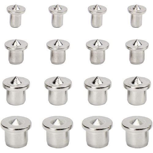 Gabarit de centrage pour chevilles d'alignement en bois, 16 pièces, outil de centrage pour chevilles centrales pour le travail du bois, 6 mm, 8 mm, 10 mm, 12 mm (solide)
