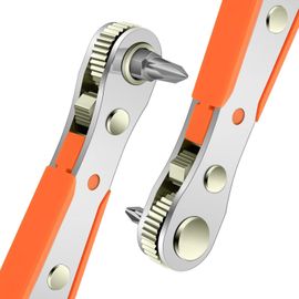SUBZONAL-OSDUE Cliquet Tournevis Magnétique, Mini Clé à Cliquet 1/4, Entraînement 1/4"" à Couple Elevé, Tournevis Décalé Réversible à Cliquet, Outils de Réparation de Poche Multifonctions