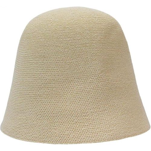 Chapeau De Pêcheur Beige En Lin Respirant, Chapeau De Piscine Fin Et Pliable, Chapeau De Protection Solaire D'été Pour Femme