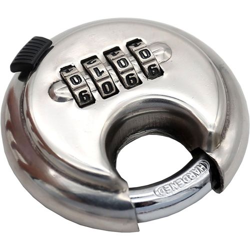 Cadenas À Disque Discus De 70Mm Combiné À 4 Positions En Acier Inoxydable 304|Serrure Multifonction Haute Sécurité Et Résistance En Acier Trempé Poignée En Acier Porte En Acier Rouillé