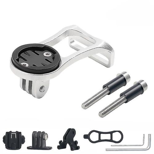 Support D'extension De Potence Multifonction Pour Vélo De Montagne, Support D'ordinateur De Vélo, Base D'extension De Guidon (Argent)