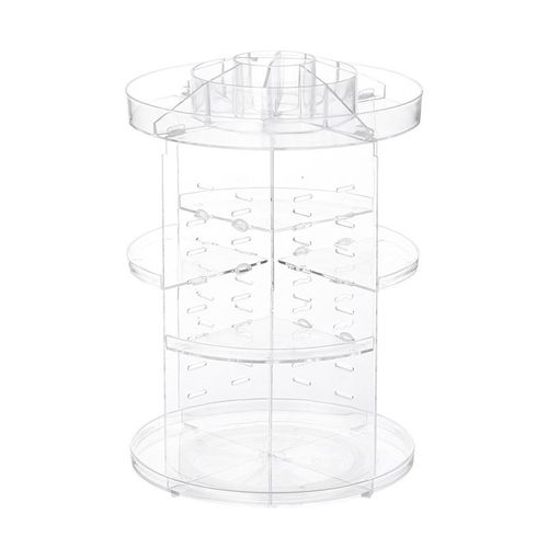 Boîte de rangement en acrylique pour maquillage, rotation à 360°, organiseur multifonction pour cosmétiques, bijoux, maquillage, 7 niveaux, transparent