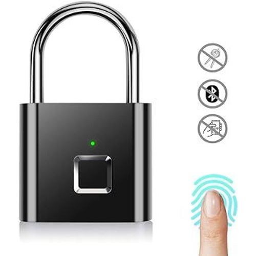 Cadenas d'empreintes digitales, AICase Serrure de porte électronique de Reconnaissance d'empreintes digitales Cadenas antivol de sécurité étanche sans clé intelligent largement utilisé