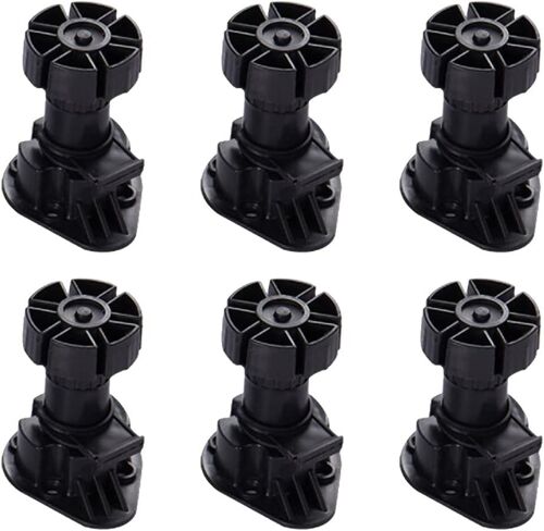 6 Pièces Pieds D'armoire En Plastique Meubles Pieds Réglables En Hauteur Pour Cuisine Salle De Bain Armoire 80-120 Mm